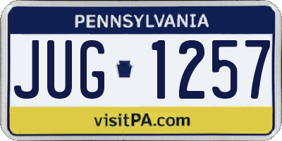 PA license plate JUG1257