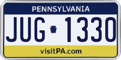 PA license plate JUG1330
