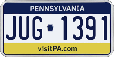 PA license plate JUG1391