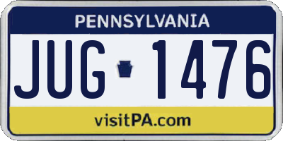 PA license plate JUG1476