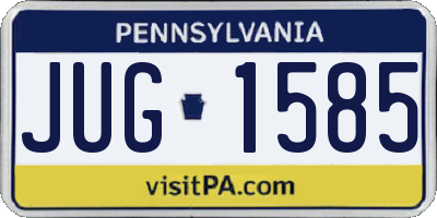 PA license plate JUG1585