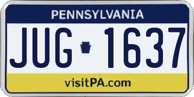 PA license plate JUG1637
