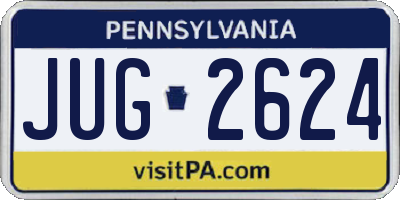 PA license plate JUG2624