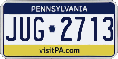 PA license plate JUG2713