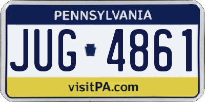 PA license plate JUG4861