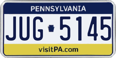 PA license plate JUG5145
