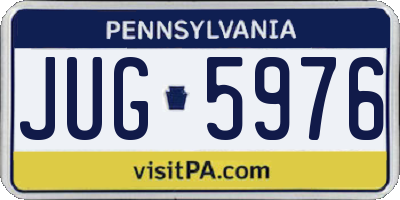 PA license plate JUG5976