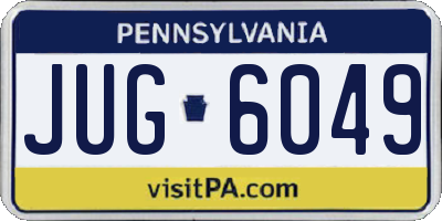 PA license plate JUG6049