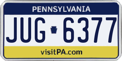 PA license plate JUG6377