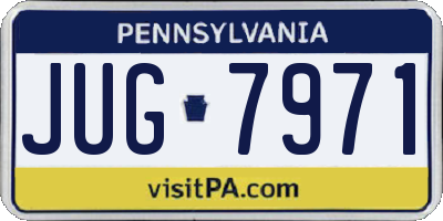 PA license plate JUG7971