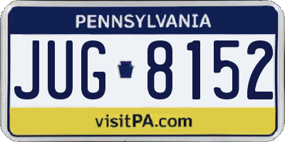 PA license plate JUG8152