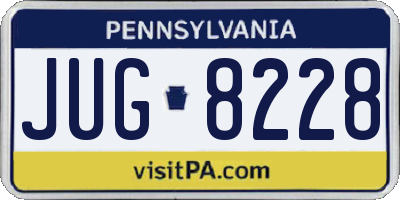 PA license plate JUG8228