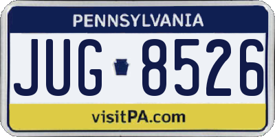 PA license plate JUG8526
