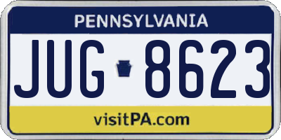 PA license plate JUG8623