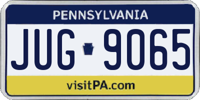PA license plate JUG9065