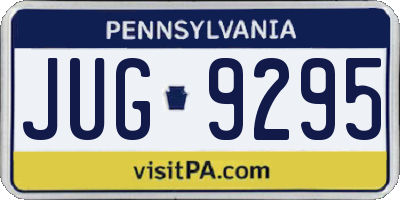 PA license plate JUG9295