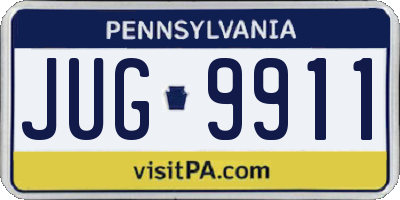 PA license plate JUG9911