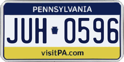 PA license plate JUH0596