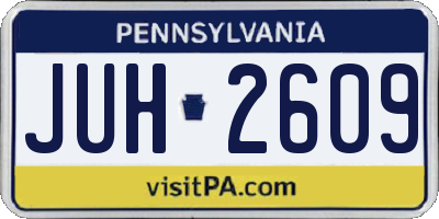 PA license plate JUH2609