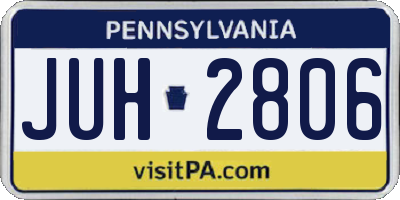 PA license plate JUH2806