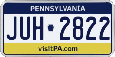 PA license plate JUH2822