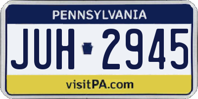 PA license plate JUH2945