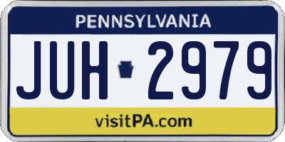 PA license plate JUH2979