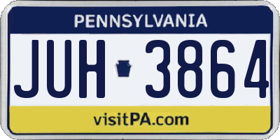PA license plate JUH3864