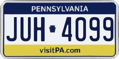 PA license plate JUH4099