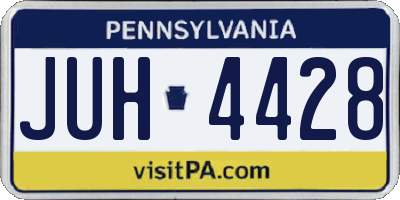 PA license plate JUH4428
