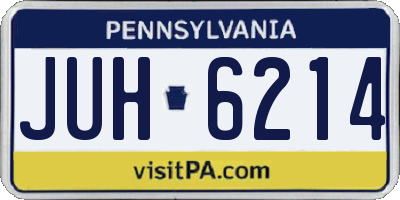 PA license plate JUH6214