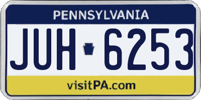 PA license plate JUH6253