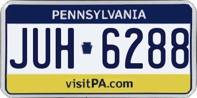 PA license plate JUH6288