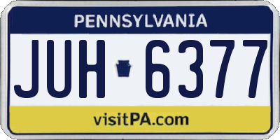 PA license plate JUH6377