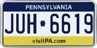 PA license plate JUH6619