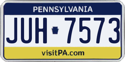 PA license plate JUH7573