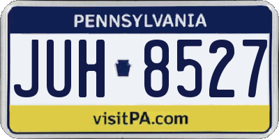 PA license plate JUH8527