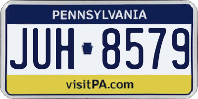 PA license plate JUH8579