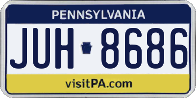 PA license plate JUH8686