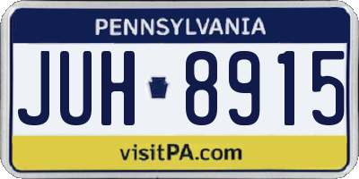 PA license plate JUH8915