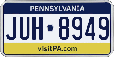 PA license plate JUH8949