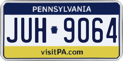 PA license plate JUH9064