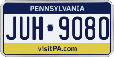 PA license plate JUH9080