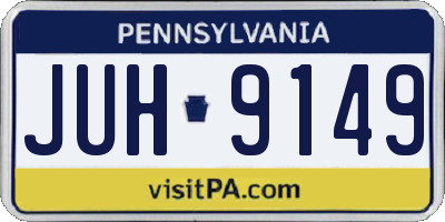 PA license plate JUH9149