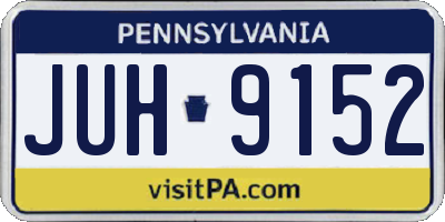 PA license plate JUH9152