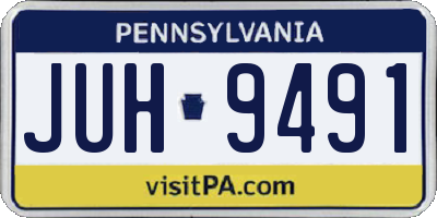 PA license plate JUH9491