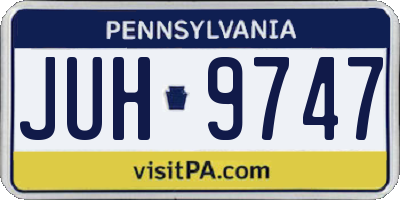 PA license plate JUH9747