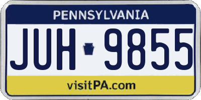 PA license plate JUH9855