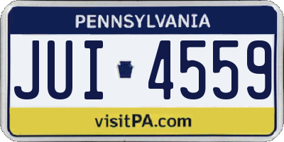 PA license plate JUI4559
