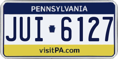 PA license plate JUI6127